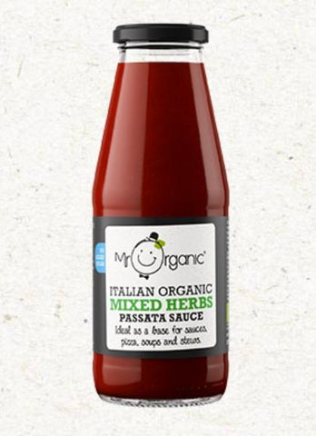 Mr Organic Organic Mixed Herbs Passata Sauce 400g (Pack of 6)