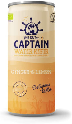The Gutsy Captain Water Kefir Ginger Lemon 250ml (Pack of 12)
