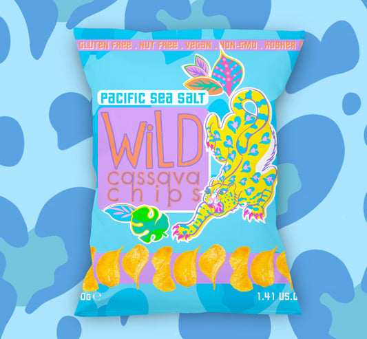 Wild Cassava Chips - Pacific Sea Salt 40g (Pack of 12)