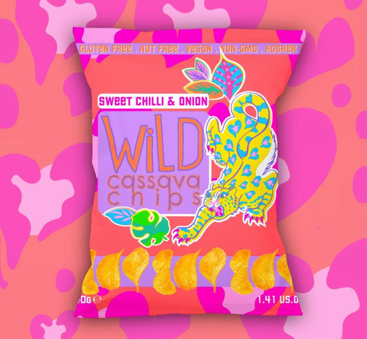 Wild Cassava Chips - Sweet Chilli & Onion 40g (Pack of 12)