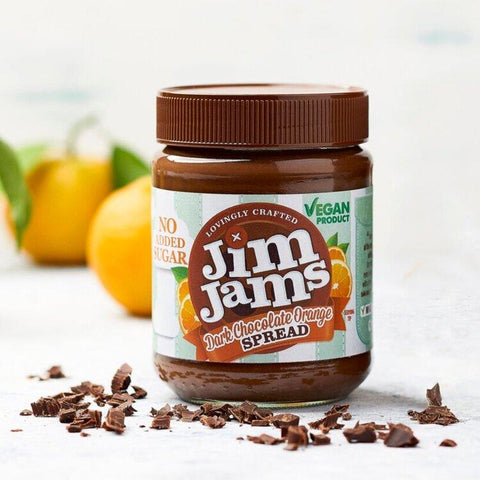 Jimjams Vegan No Added Sugar Dark Chocolate Orange Spread 330g (Pack of 6)