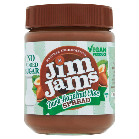 Jimjams Vegan No Added Sugar Hazelnut Chocolate Spread 330g (Pack of 6)