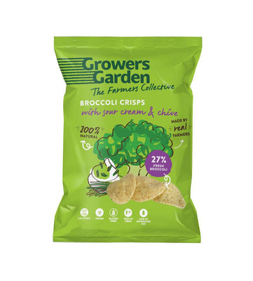 Growers Garden Fresh Broccoli Chips Sour Cream & Chive 24g (Pack of 24)