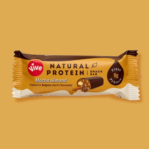 Vive Natural Protein Bite Snack Bar Mocha Almond 49g (Pack of 12)