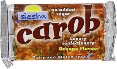 Siesta Orange Carob Bar 50g (Pack of 24)