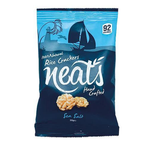 Neat'S Hand Crafted Rice Crackers - Sea Salt 20g (Pack of 10)