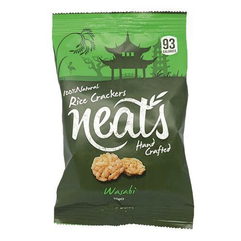 Neat'S Hand Crafted Rice Crackers - Wasabi 20g (Pack of 10)
