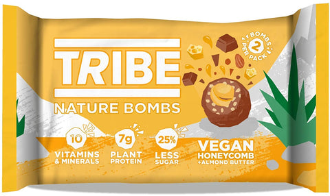 Tribe Vegan Honeycomb + Almond Butter Nature Bomb 40g (Pack of 12)