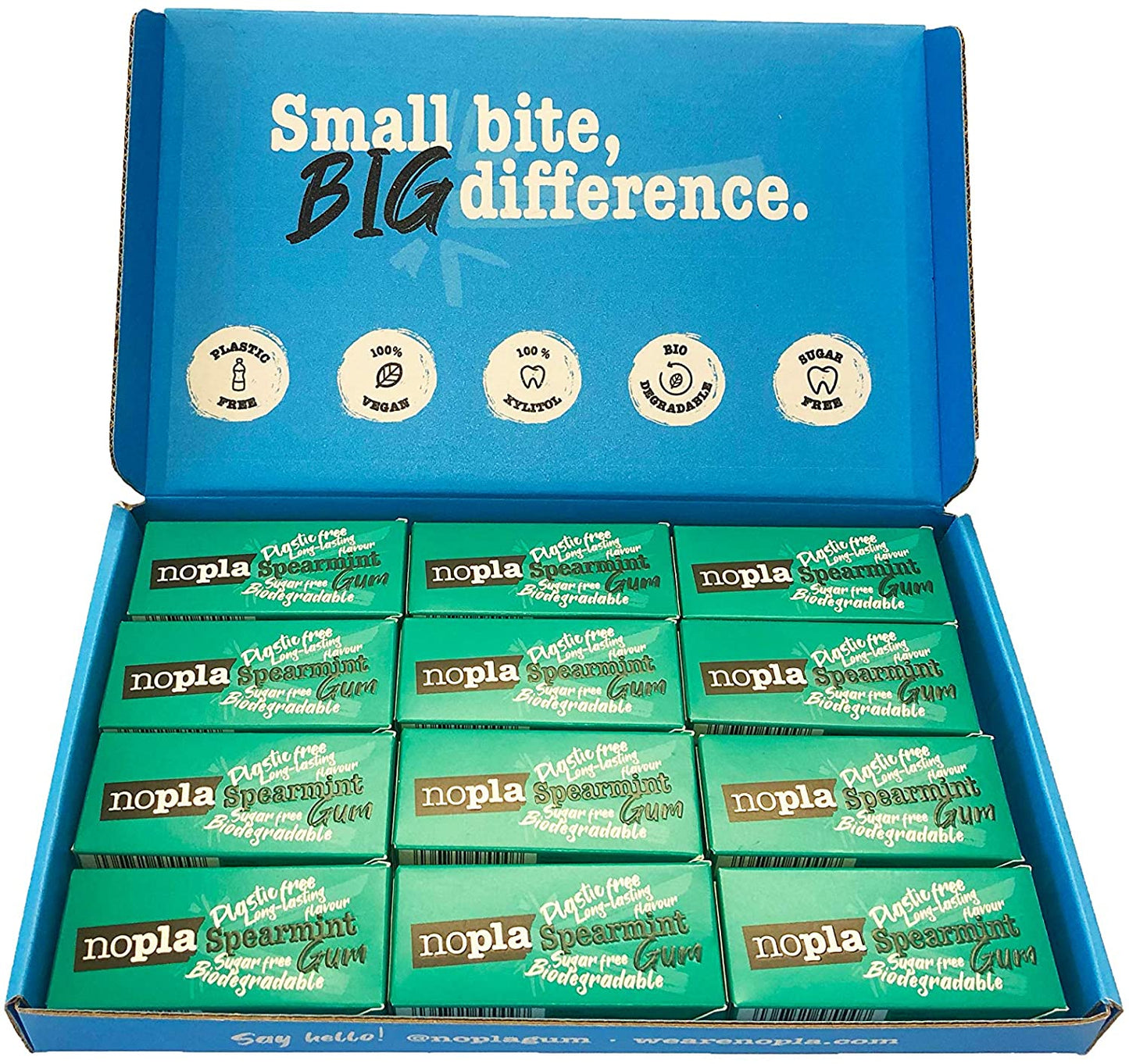 Nopla Gum Nopla Spearmint 15g (Pack of 12)