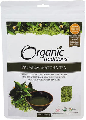 Organic Traditions Organic Premium Matcha Tea 100g (Pack of 6)