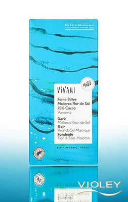 Vivani Organic Fine Dark Mallorca Fleur de Sel 80g (Pack of 10)