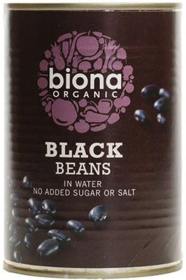 Biona Organic Black Beans 4 Pack (Pack of 6)