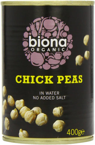 Biona Organic Chick Peas 4 Pack (Pack of 6)
