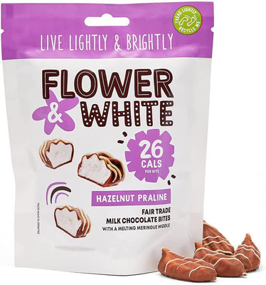 Flower & White Hazelnut Praline Meringue Bites 75g (Pack of 6)