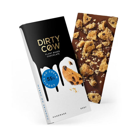 Dirty Cow Chocolate Cookies No Cream 80g (Pack of 12)