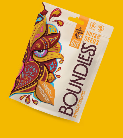 Boundless Turmeric & Smoked Paprika Activated Nuts & Seeds 90g (Pack of 8)