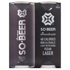 Sobeer Light Refreshing Non Alcoholic Beer (4x330ml) (Pack of 6)