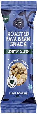 The Honest Bean Co Roasted Fava Bean Snack 'Lightly Salted' 40g (Pack of 12)