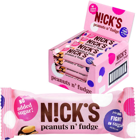 Nick'S Peanut & Fudge Chocolate Bar 40g (Pack of 20)