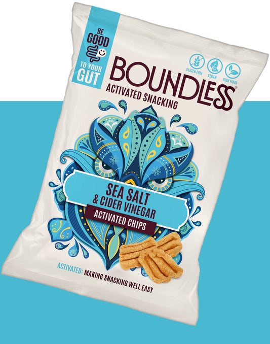 Boundless Sea Salt & Cider Vinegar Activated Chips 80g (Pack of 10)