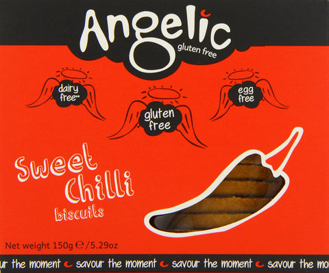 Angelic Gluten Free Gluten Free Chilli & Caramelised Onion Savoury Biscuits 142g (Pack of 4)