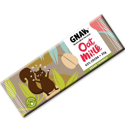 Gnaw Chocolate Vegan Oat Mi!lk Chocolate Impulse Bar 35g (Pack of 25)