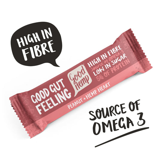 Good Hemp Peanut & Hemp Heart Snack Bar 30g (Pack of 12)