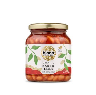 Biona Organic Baked Beans In Tomato Sauce - Jar 350g (Pack of 6)
