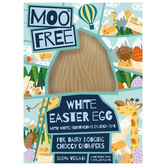 Moo Free White Egg with Bunnycomb Crunch Bar 185g
