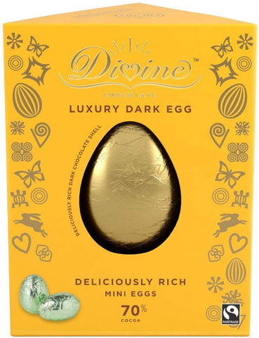Divine Chocolate Fair Trade Dark 70% Egg 90g