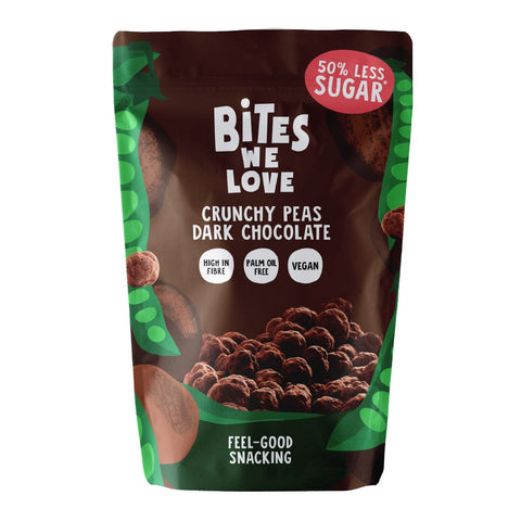 Bites We Love Crunchy Peas Dark Chocolate 100g (Pack of 6)