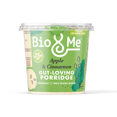 Bio&Me Apple & Cinnamon Gut Loving Porridge Pots 58g (Pack of 8)