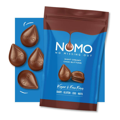 Nomo Creamy Choc Giant Buttons 110g (Pack of 12)
