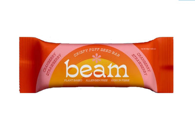 Beam Crispy Puff Seed Bar Cranberry Strawberry 30g (Pack of 12)