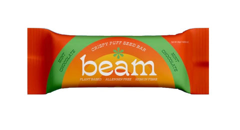 Beam Crispy Puff Seed Bar Mint Chocolate 30g (Pack of 12)