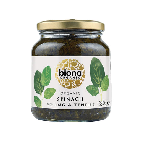 Biona Garden Spinach Organic in Glass jars 350g (Pack of 6)