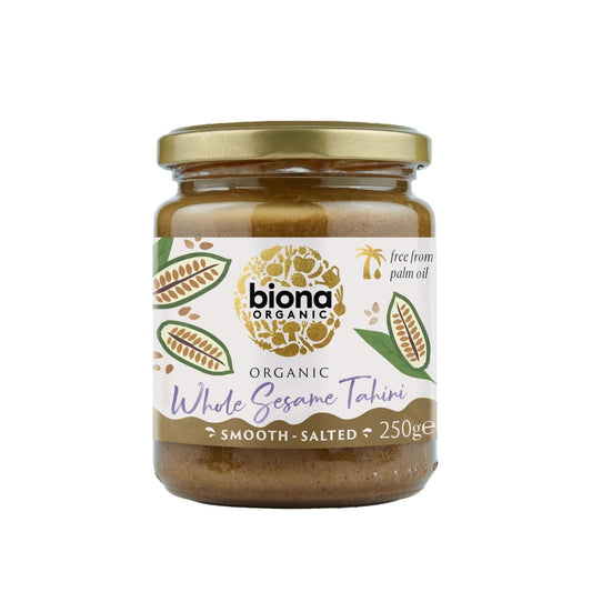 Biona Tahini Whole Sesame with salt Organic 250g (Pack of 6)