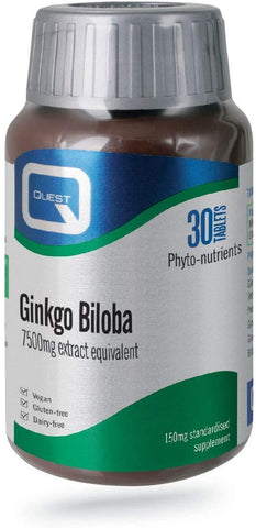 Quest Ginkgo Biloba 150mg 30 Tablets