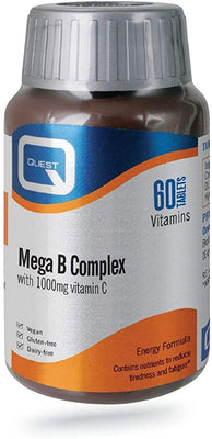 Quest Mega B Complex with 1000mg Vitamin C 60 Tablets