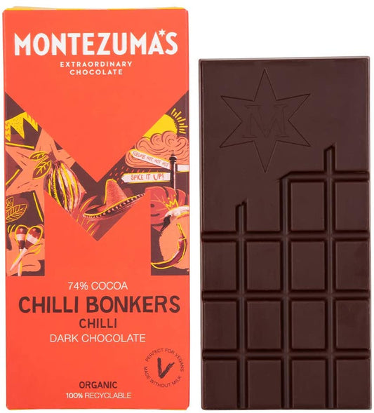 Montezumas Chilli Bonkers Dark Bar 90g (Pack of 12)
