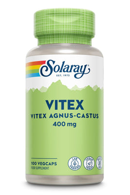 Solaray Vitex Agnus-Castus 400mg - Lab Verified - Vegan - Gluten Free 100 VegCaps