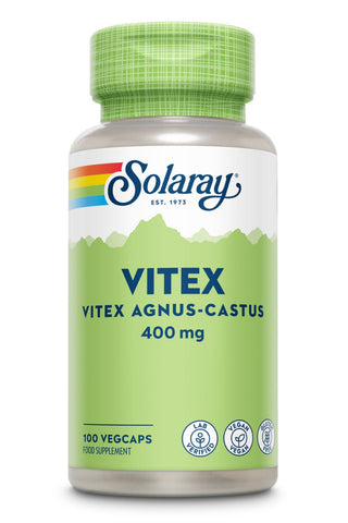 Solaray Vitex Agnus-Castus 400mg - Lab Verified - Vegan - Gluten Free 100 VegCaps