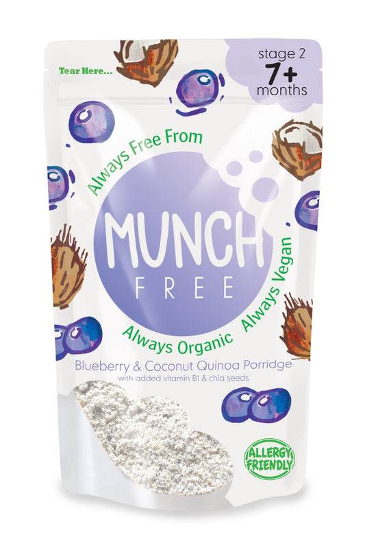 Munch Free Blueberry & Coconut Quinoa Porridge  (160g x 5)