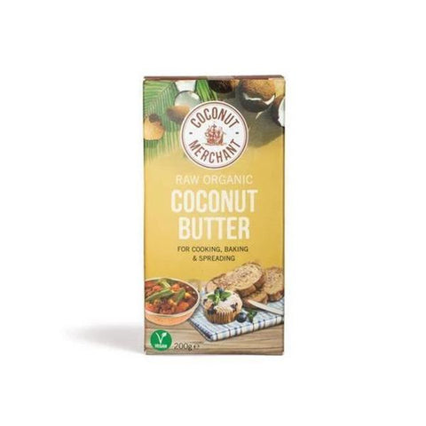 Coconut Merchant Organic Raw Coconut Block Butter 200g (Pack of 12)