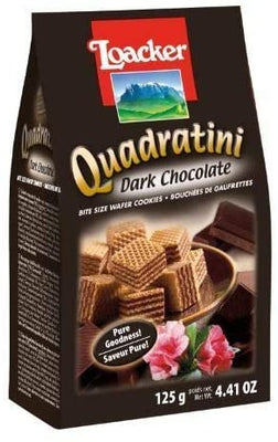Loacker Dark Chocolate Quadratini Wafer Biscuits 125g