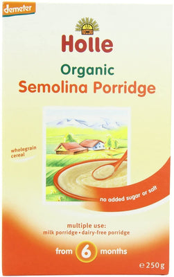 Holle Organic Baby Porridges - Semolina Porridge - Single Carton, 250g