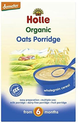 Holle Organic Baby Porridges - Rolled Oats Porridge - Single Carton, 250g