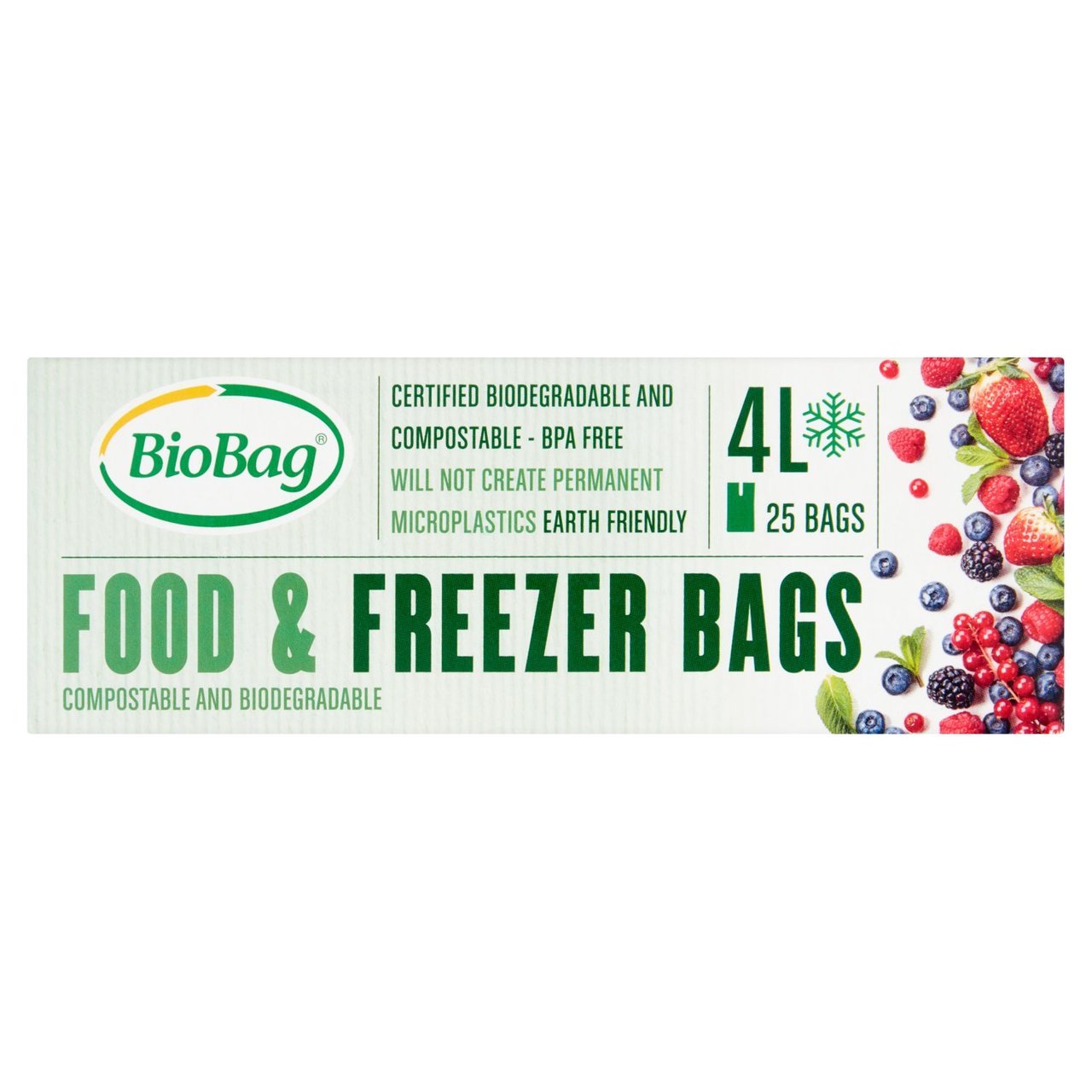 BioBag Compostable 4Ltr Food & Freezer Bags 25 Bags