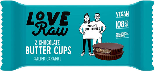 Love Raw Vegan Milk Chocolate Bar - Salted Caramel 30g (Pack of 18)