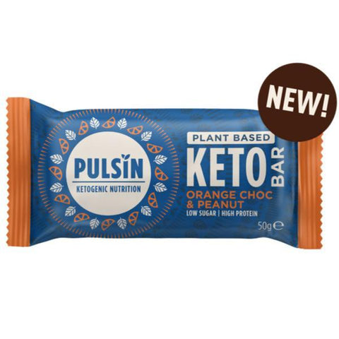 Pulsin Keto Choc Orange & Peanut Bar 50g (Pack of 18)